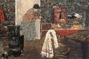 Edouard Vuillard Maid cleaning the room painting